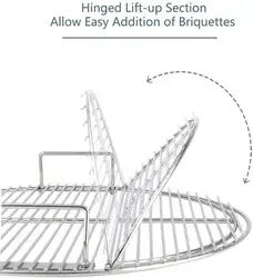 Outdoor use Charcoal burning cooking grates barbecue grill roast mesh net  Large Fish&Vegetable Basket