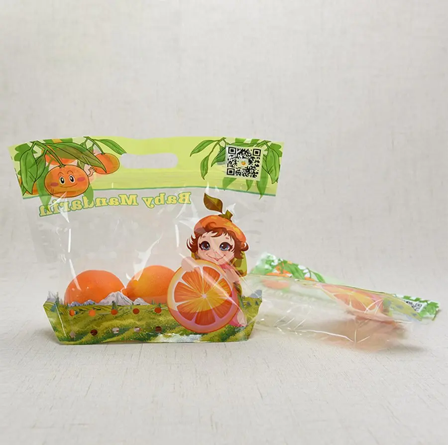 Wholesale Fruit Grape Plastic Ziplock Bag Vegetable Fruit Keep Fresh Custom Packing Bags With Vent Holes And Handle