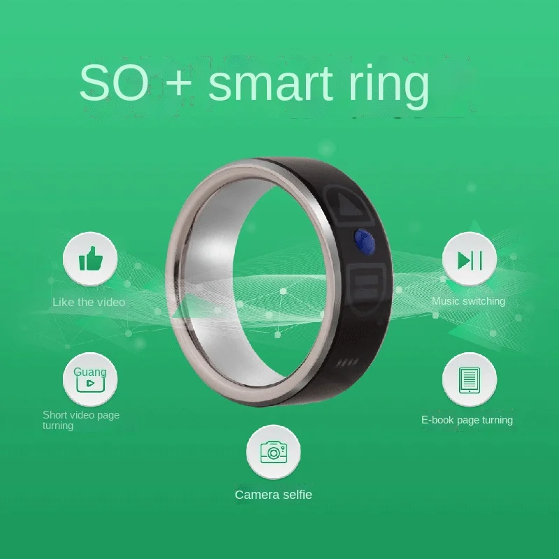 Heart Rate SPO2 Blood Oxygen Waterproof Fitness Tracker Health Smart Ring for Android IOS