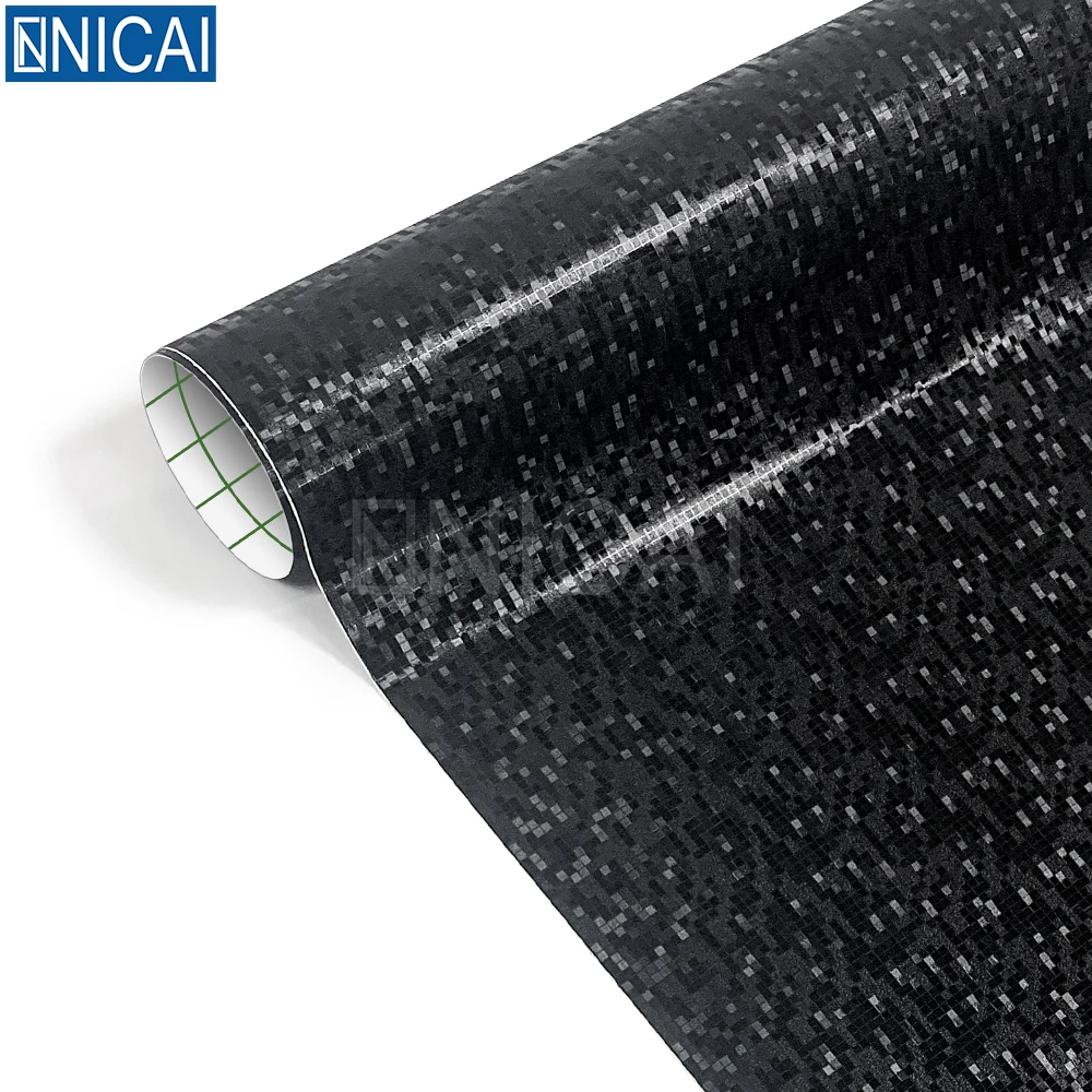 Didaix Industry 3D KJ6303 Gold Armour Mosaic 1.52*30M Car Wrap Vinyl Roll  Carbon Fiber Sticker  Car Vinyl