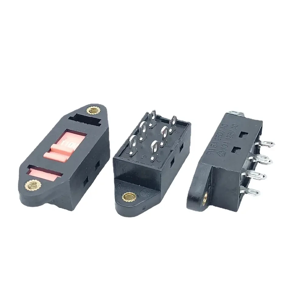 Переключатель напряжения 110 В в 220 В 6-контактный двухрядный слайд-переключатель