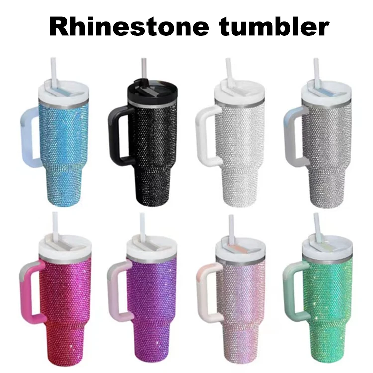 Topnovo ODM&OEM  Stainless Steel Adventure Quencher Shimmer Holographic Glitter Stanley 40oz tumbler