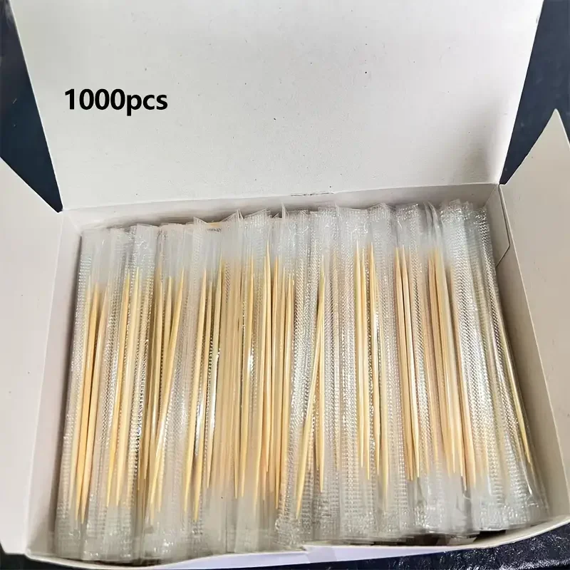 Wood toothpick Biodegradable Cello Toothpick Opp plastic Bag  Individual Packing Cello Plastic Wrapped  BambooToothpick