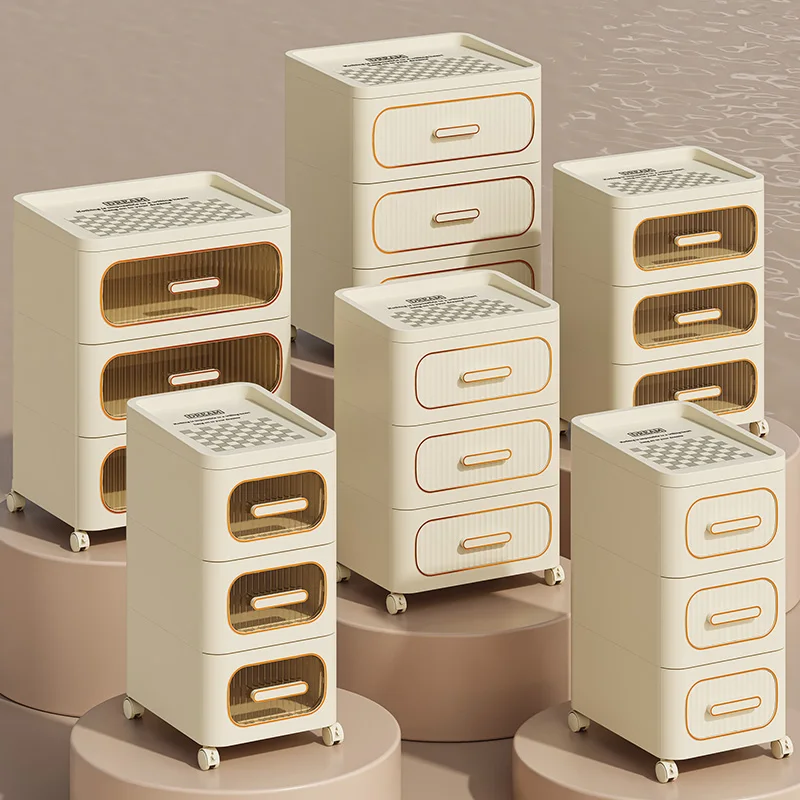 Bathroom Cabinet 5 Layer Plastic Self Drawer Storage Cabinets Chest Of Drawers For Kids