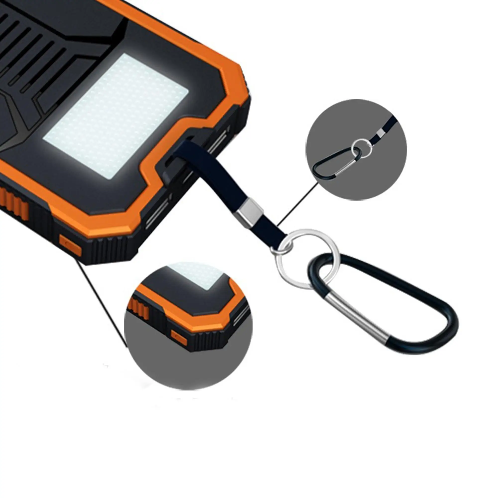 Portable Solar Charger 10000mah Waterproof Solar Power Bank 10000mah Dual Usb Li-Polymer Battery Charger