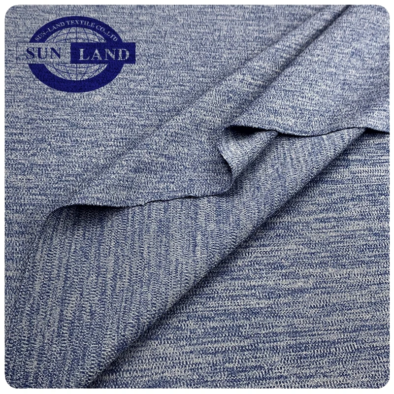 Модная женская футболка Tela вязаная катионная ткань из 100% полиэстера Melange Interlock для спортивной одежды