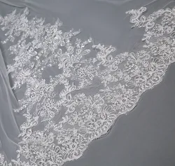 2020 Sequined lace wedding veil Wedding Bridal Veil Lace Trailing Wedding Veil