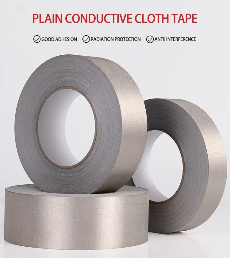 Conductive tape shielding tape silver gray double-sided plain conductive cloth anti-interference electromagnetic wave key repair