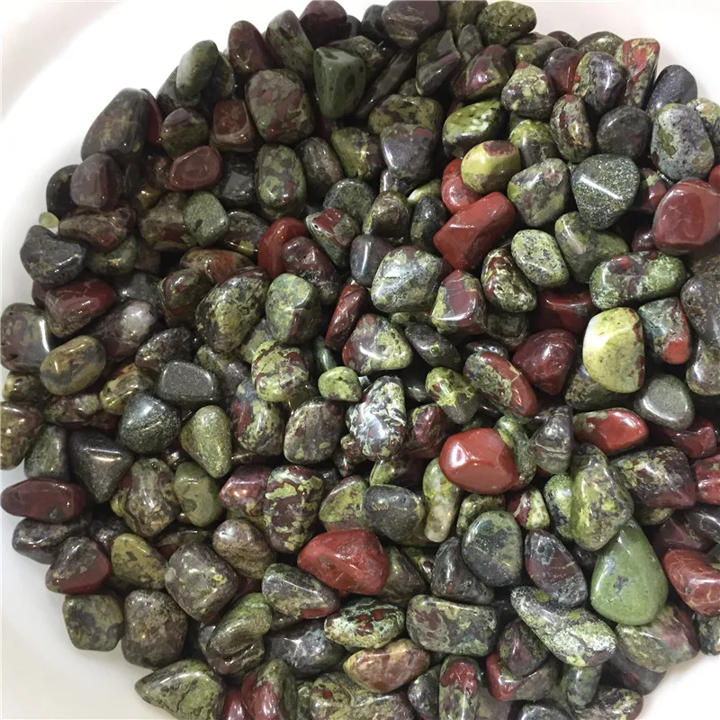 Dragon Blood Stone Quartz Crystal Gravel Tumbled Gemstone for Home Decor