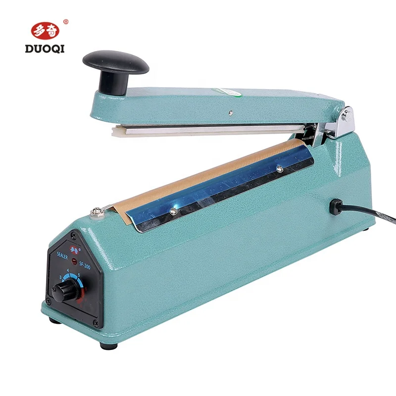 DUOQI SF-200I manual control hand sealing packing machine iron portable hand held impulse heat handy sealer