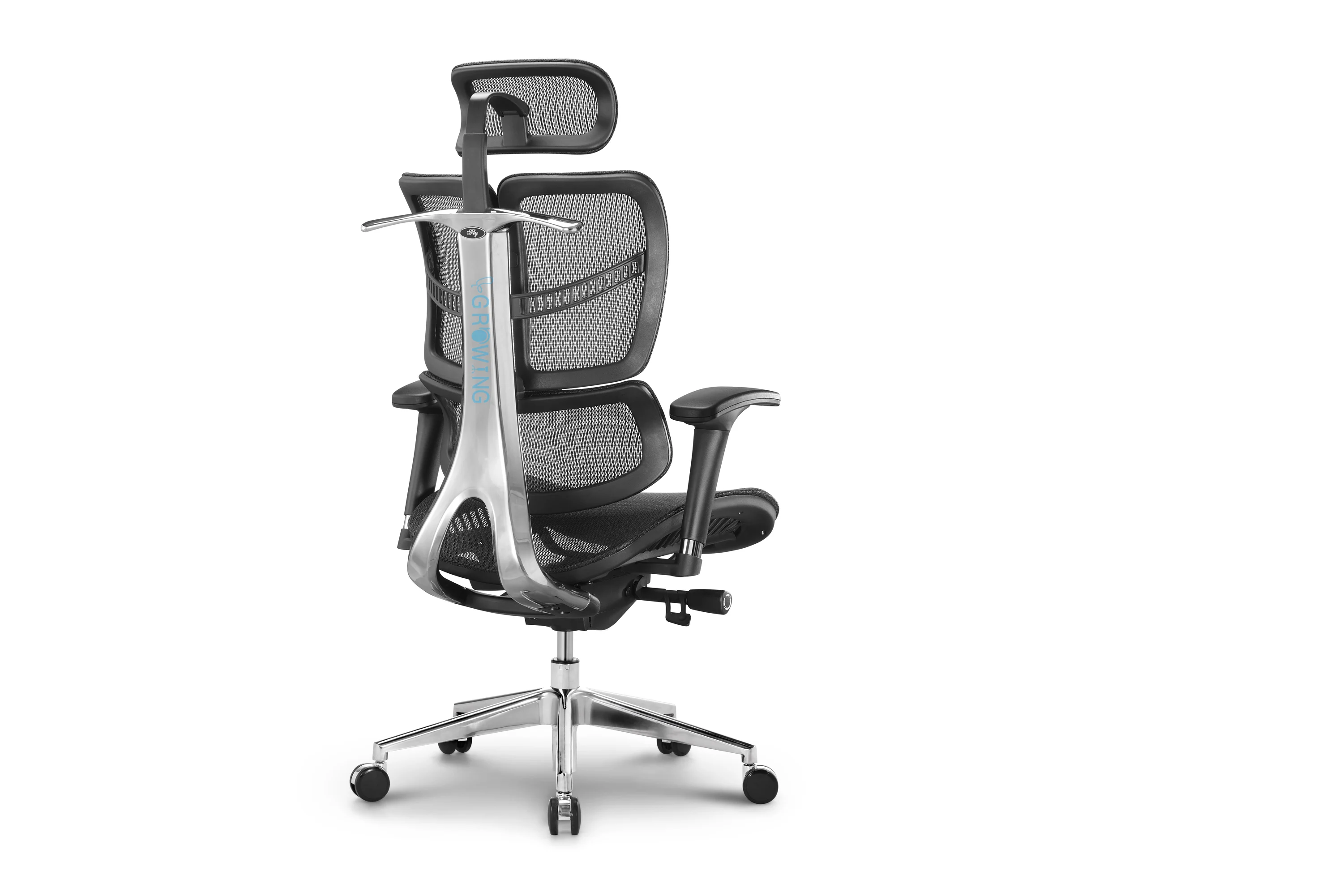 Modern High-Back Ergonomic Office Chair for Boss Black Executive Lift Chair with Revolving Feature Leather and Metal Material