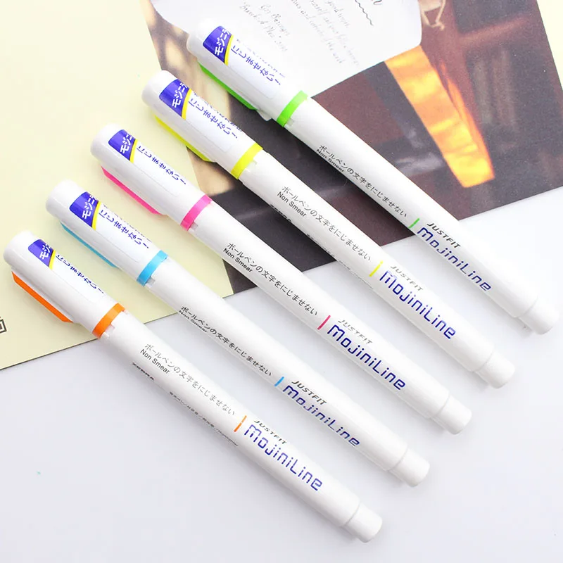 Zebra WKS22 Mojiniline Highlighter Japan New Style Pastel Colors Highlighter Marker Office & School Markers Marker Pen Set EN71