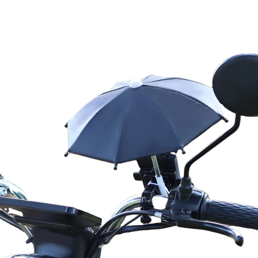 Outdoor bike toy umbrella art deco polyester fabric mobile phone sunblock