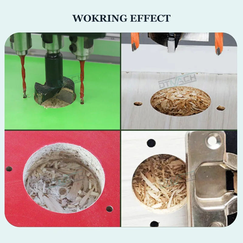 Сверлильный станок DTMACH для деревянных дверных затворов, петель для шкафов, буровая машина для мебели, шкафа, сверлильный станок с 5 вертикальными петлями