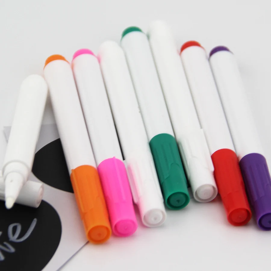 Mini Wet Eraser White Ink Marker Glass Board Writing Wet Eraser Marker