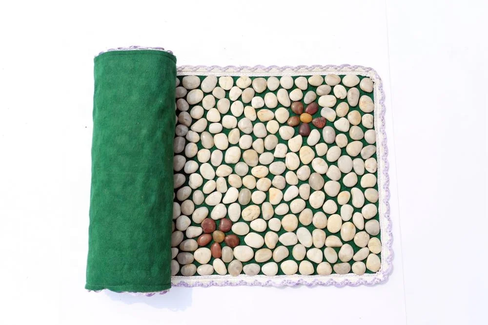 natural pebble ground floor foot massage mat
