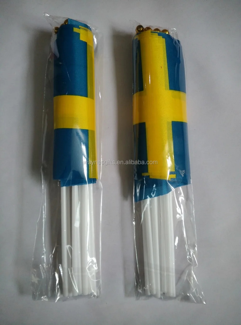 Germany Handheld Football Flag with Custom Logo and White Flagpole Promotional Item