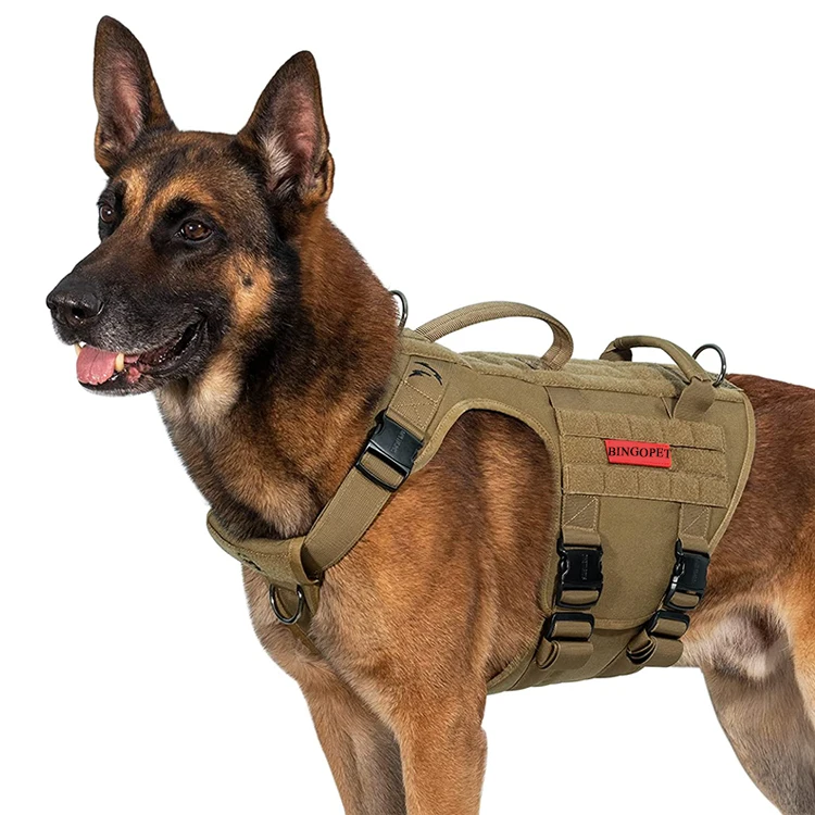 Manufacturer Custom K9 Nylon Large Medium Adjustable Dog Harness Safety Vest With Handle