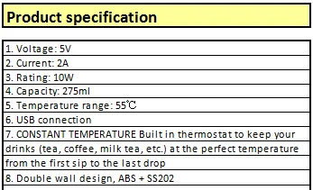 SWK-350A Quality certification electric thermos heat preservation Warming Mug thermos household use with GS/CB/CE/ETL/LFGB/ROSH