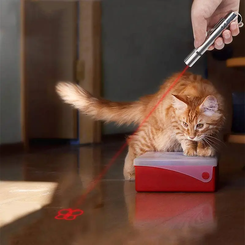 USB Rechargeable Pet Supplies Interactive Cat Toys 3 In 1 Mini Red Laser Pointer Pen 812-1660