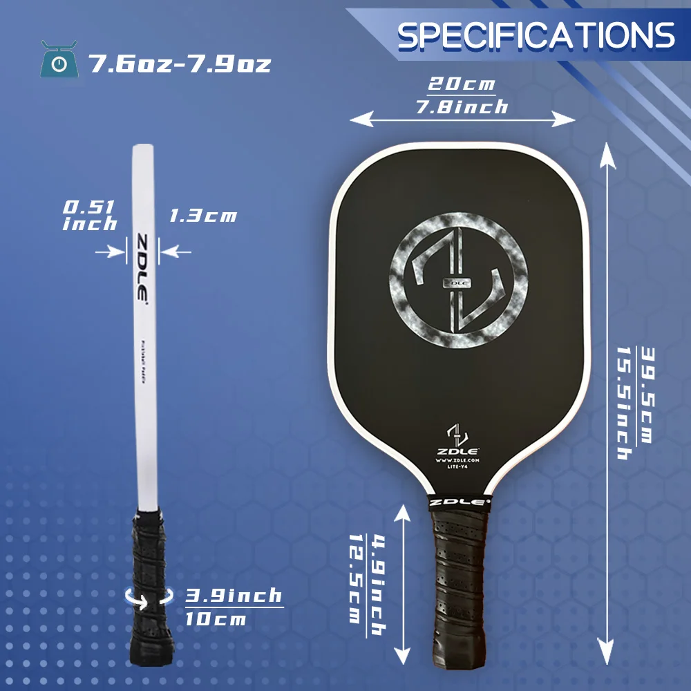 Fiberglass Face Polypropylene Nomex Honeycomb Core USAPA Approved Custom Manufacturers Pickleball Paddle With Grips