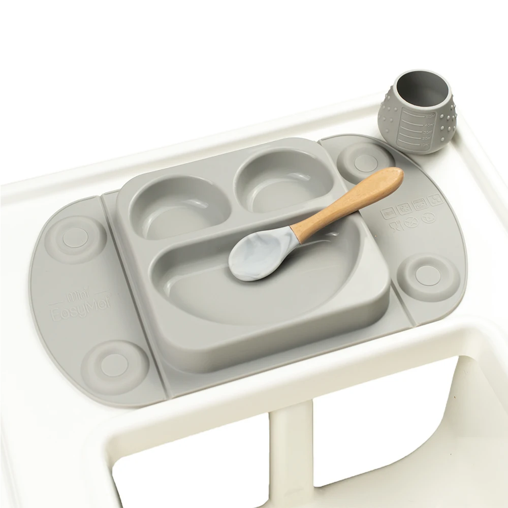 New Arrivals Wholesale Bpa Free Eco-friendly Newborn Food Grade Silicone Kids Dining Tableware Bowl Spoon Baby Feeding Set