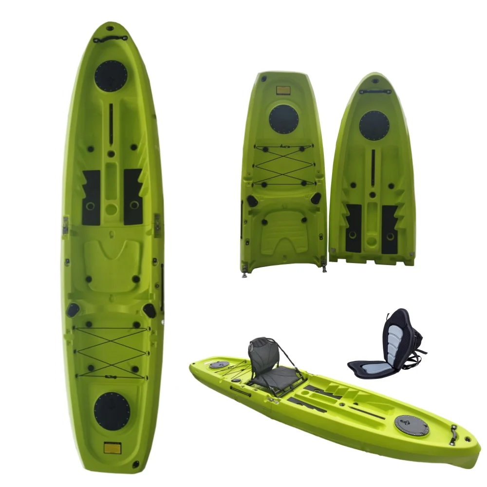 New Arrival Modular Mayak 3.3m 2 Section Detachable Sit On Top Kayak Hard Plastic Single Fishing Kayak One Seat