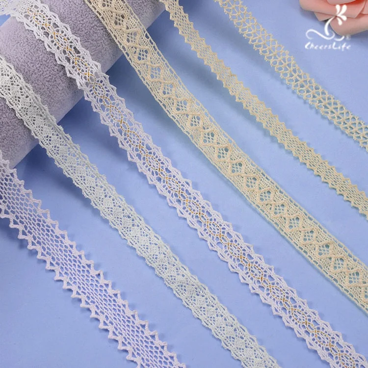 2023 Wedding Decor Christmas Package DIY Sewing Craft Cotton Lace Trim Ribbon Vintage White Beige Fabric Crochet Lace