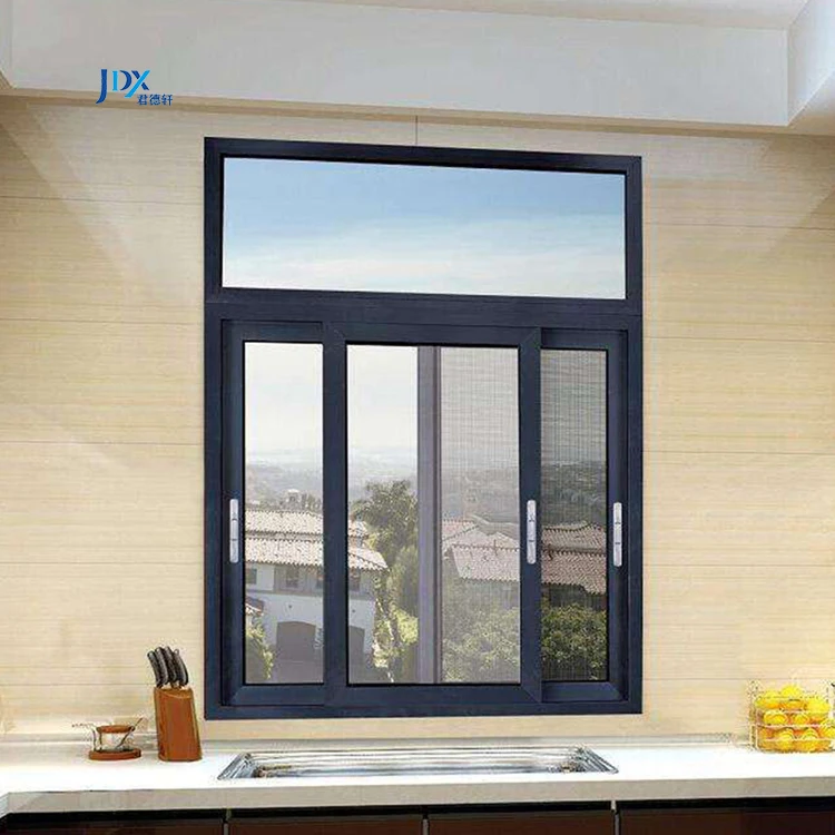 European Style Double Glazed Aluminum Glass Sliding Windows with Low-E Glass