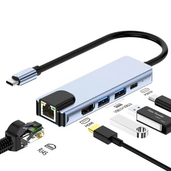 Hub HD-MI USB3.0 USB2.0 SD TF Portable usb c hub usb c with hd-mi type c hub
