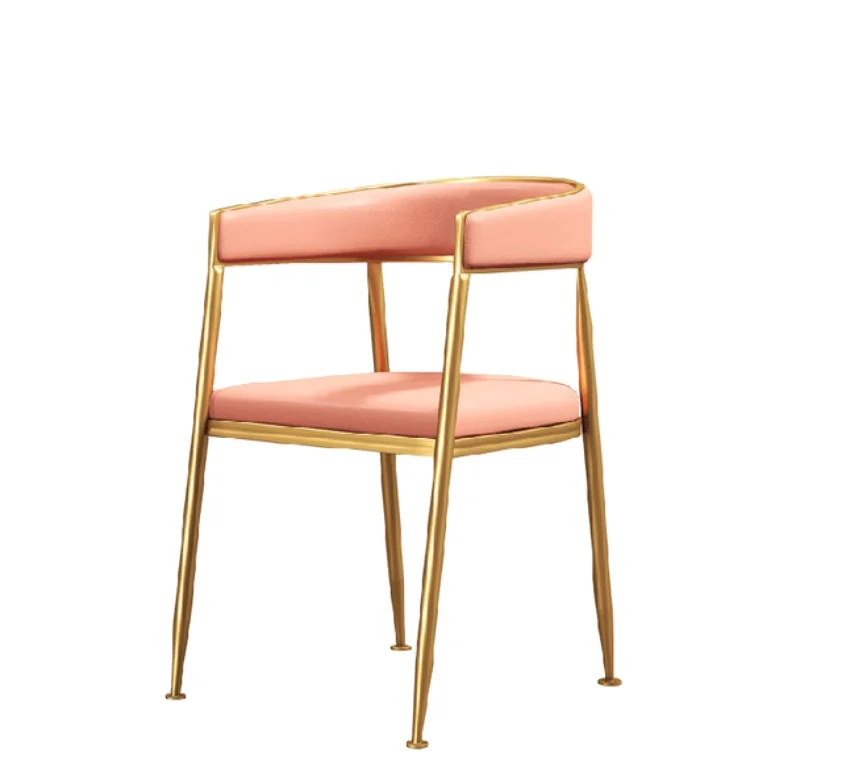 Простой современный бархатный обеденный стул в скандинавском стиле