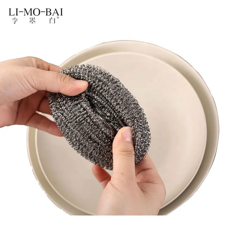 Pot Cleaner Cleaning Sponge Kitchen Scrubbing Spiral Cleaning Brush Stainless Steel Pot Scraper