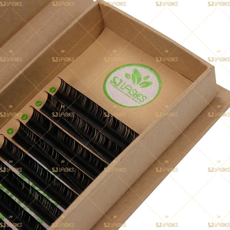 Volume Lash Extensions Cashmere Wholesale High-quality Matte Dark Black Hand Made Natural Synthetic Hair Mink Fur SJ Lashes Dd 6