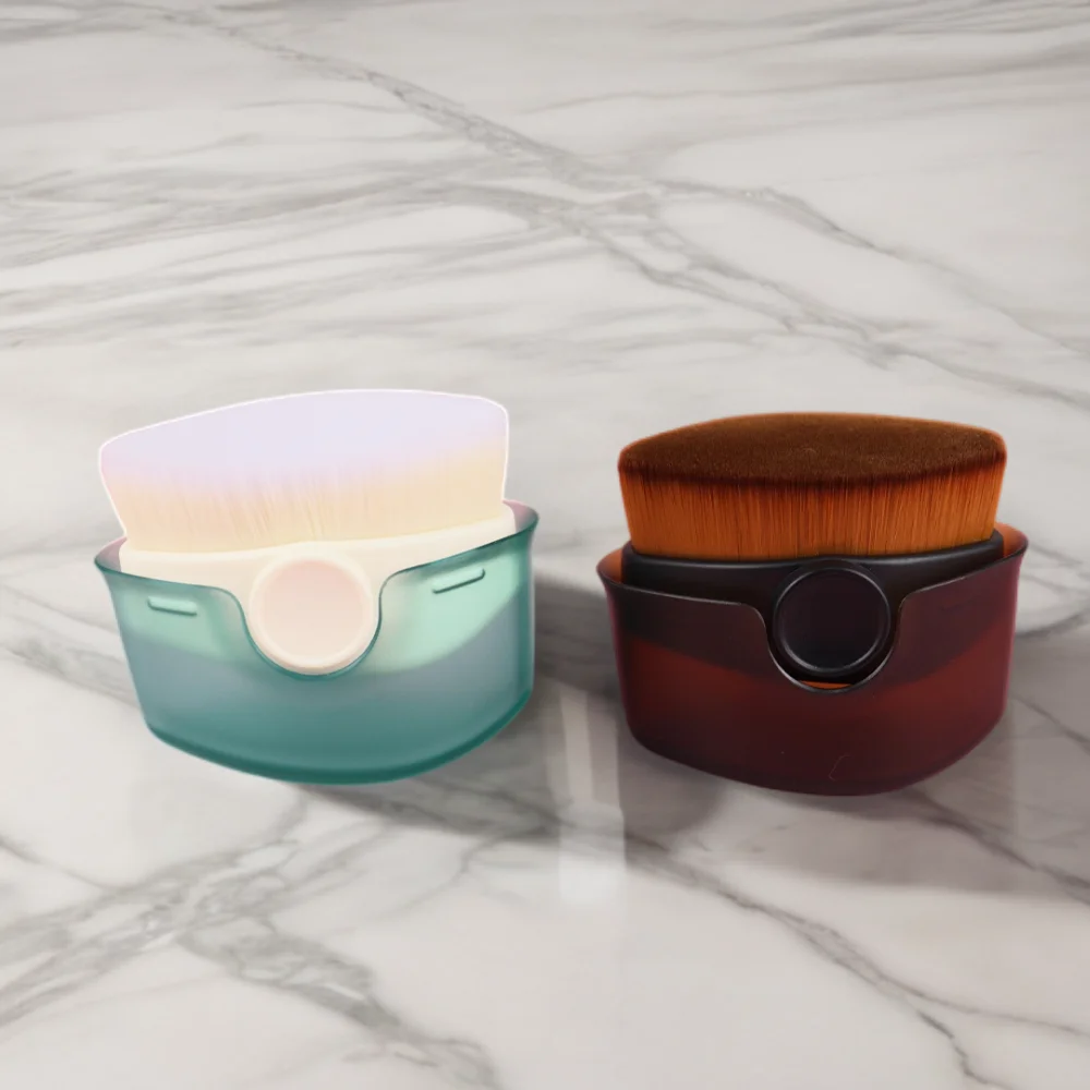 nail tools factory wholesale Nylon Hair Nail Cleaning Brush Manicure Dusting Brush with cover