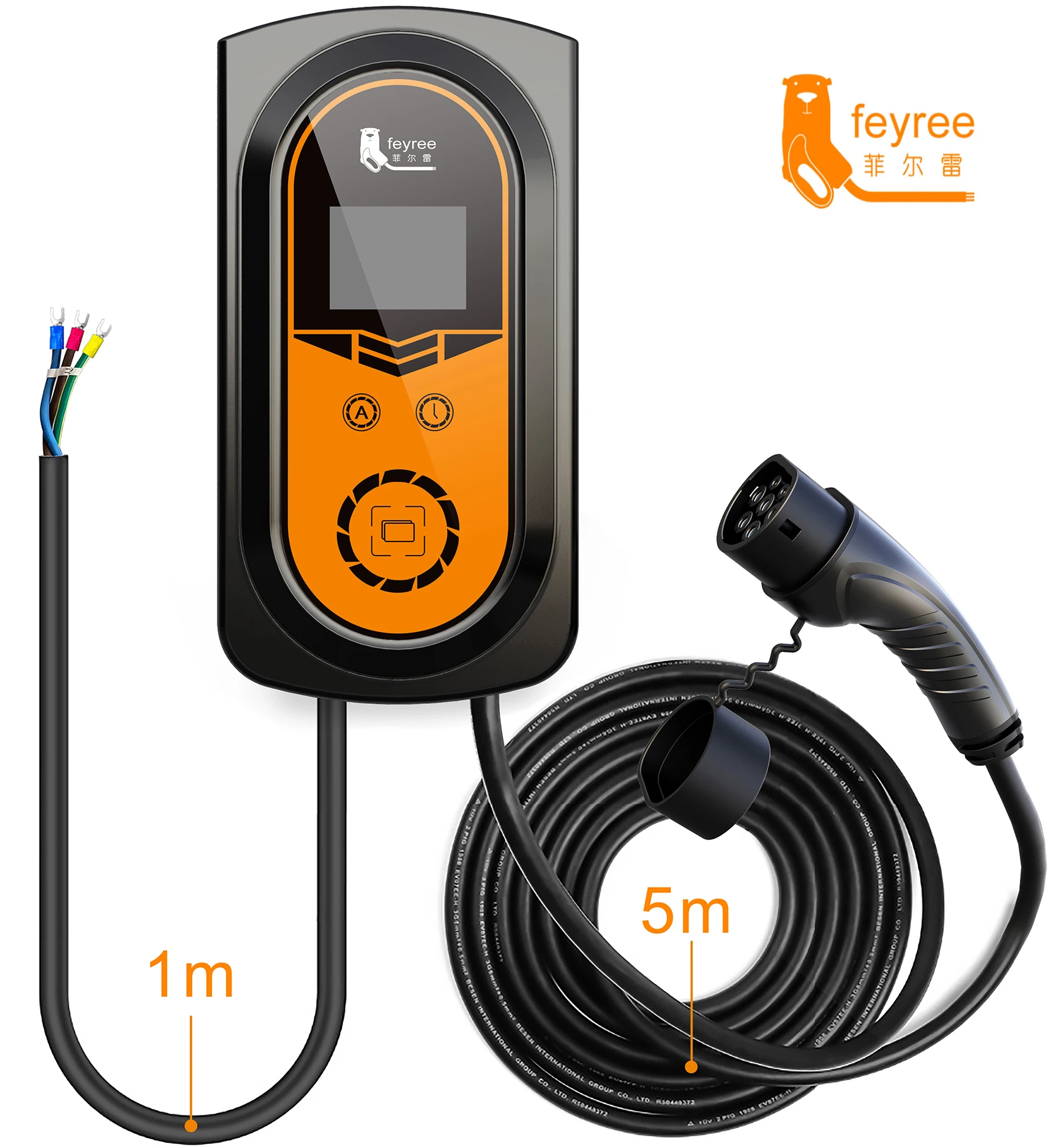 Feyree wallbox 32A 7KW IEC 62196 type 2 EV charging stations level 2 ev charger