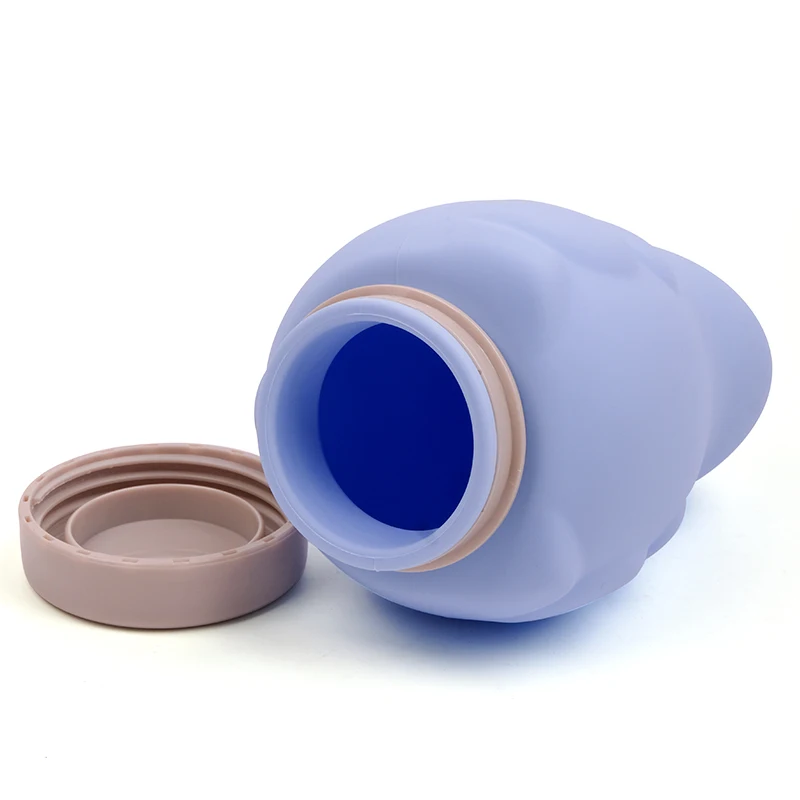 Silicone Hot Water Bottle Hot Water Bag Knit Cover Microwave Heating Bottle Hot & Cold Therapies