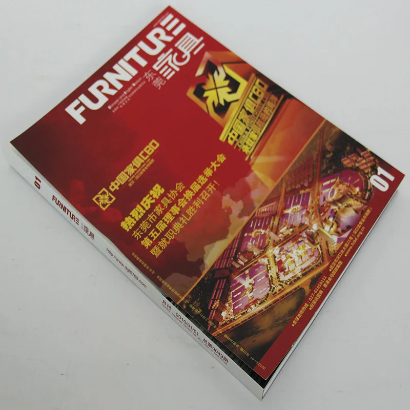 Red High Quality Wholesale Offset Printing Logo Printing Paper Book With Soft Cover Custom Colorful Paper Brochure Catalogues