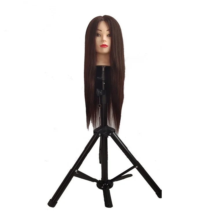 Wholesale Factory Metal Mannequin Head Gex Tripod Stand For Wigs Adjustable Wig Stand Tripod With Mannequin Head