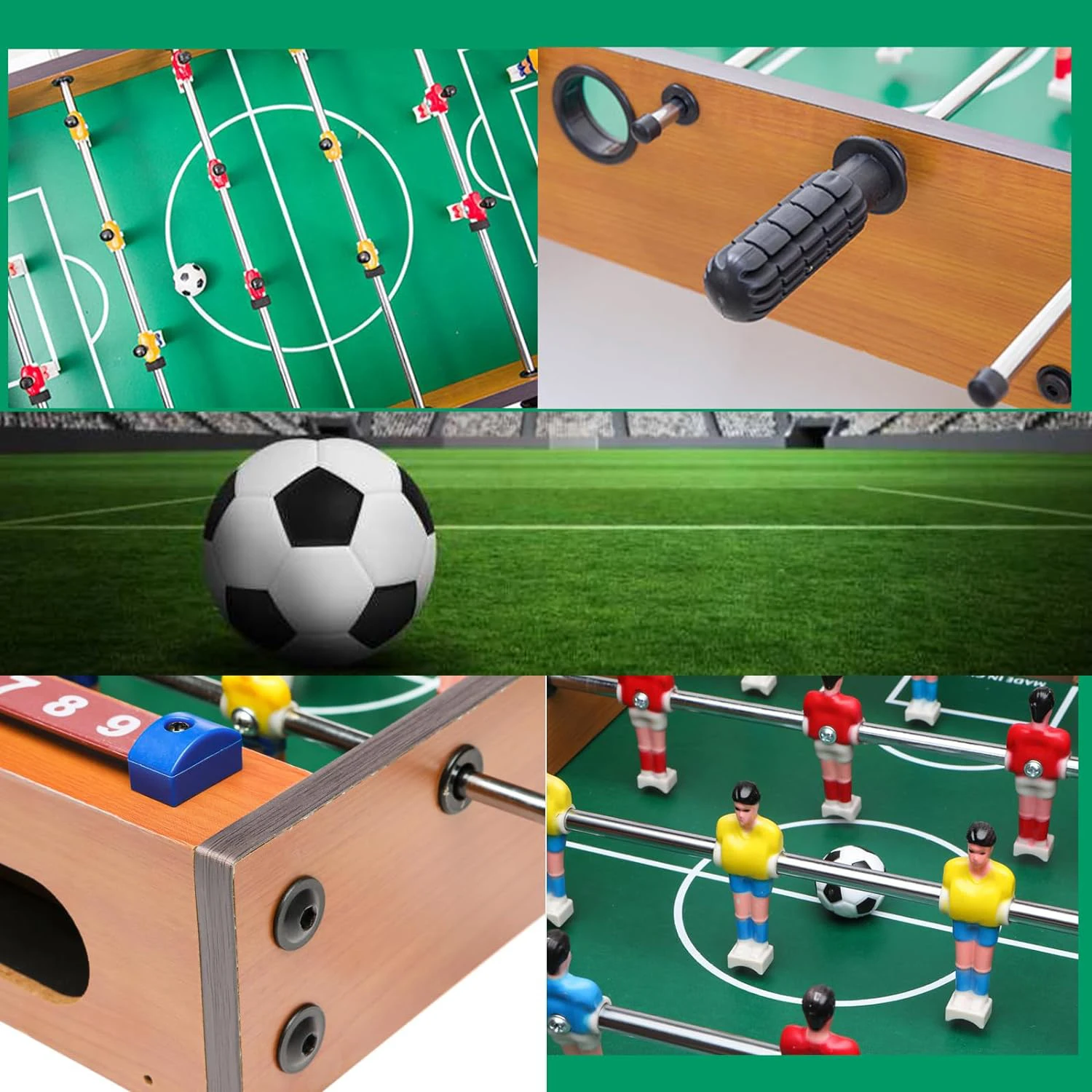 Soccer Game Small Foosball Table Game Fun Mini Foosball Table for Kids Wooden Table Customized Unisex Engineered Wood