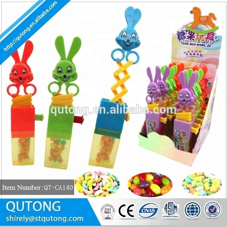 10g Good quality rabbit & scissor shape with sweet candy toy
