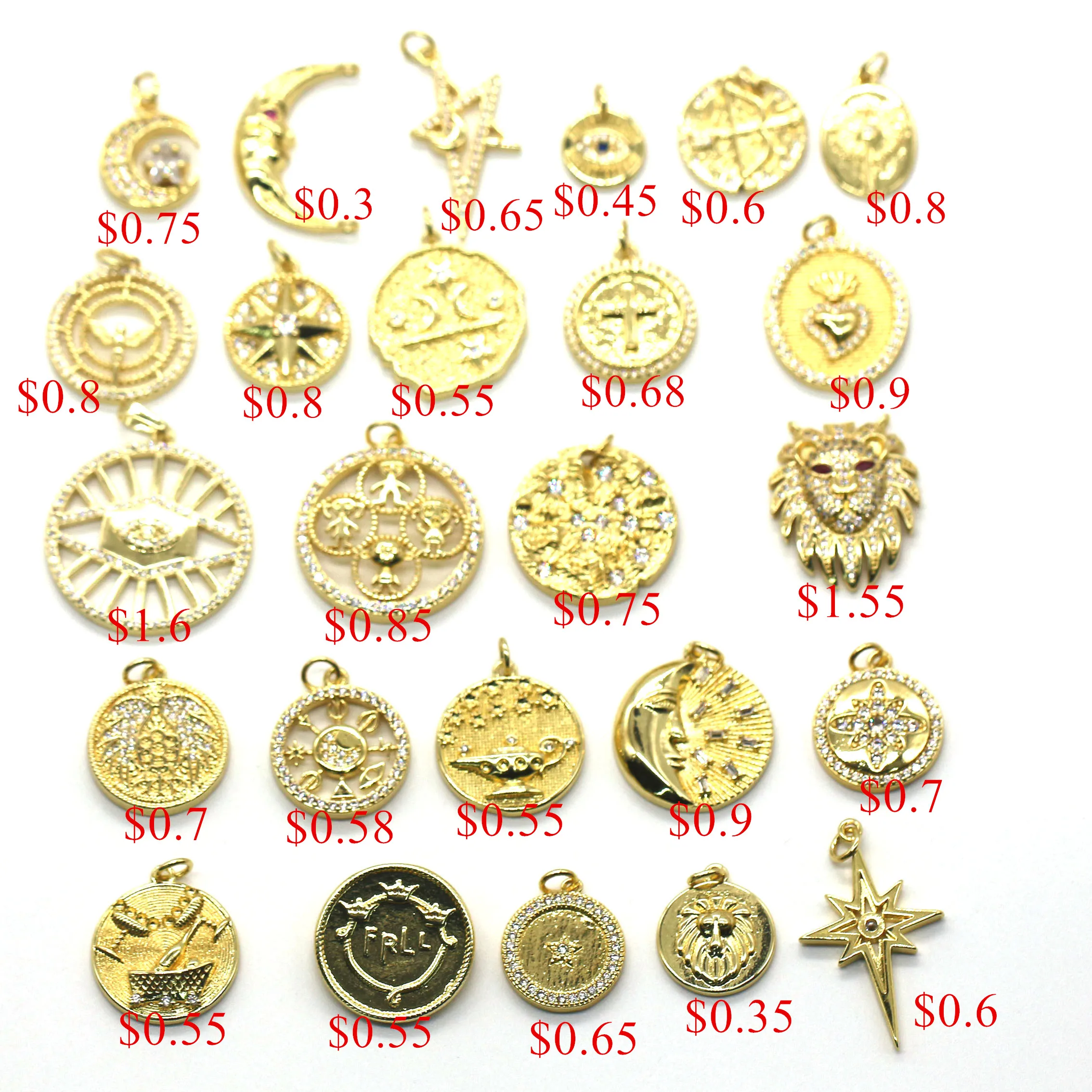 18K Gold Plating Copper zircon Anti-corrosion and anti-fading Pendant Charm Necklace Bling CZ Crystal  Necklace For Women