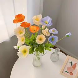 Artificial Silk Poppy Stem For Decoration Artificial Poppy