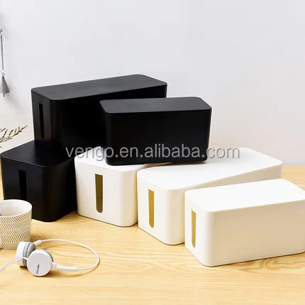 Cable Management Cord Organizer Kit Cover Conceal Hide Wire Plug Box