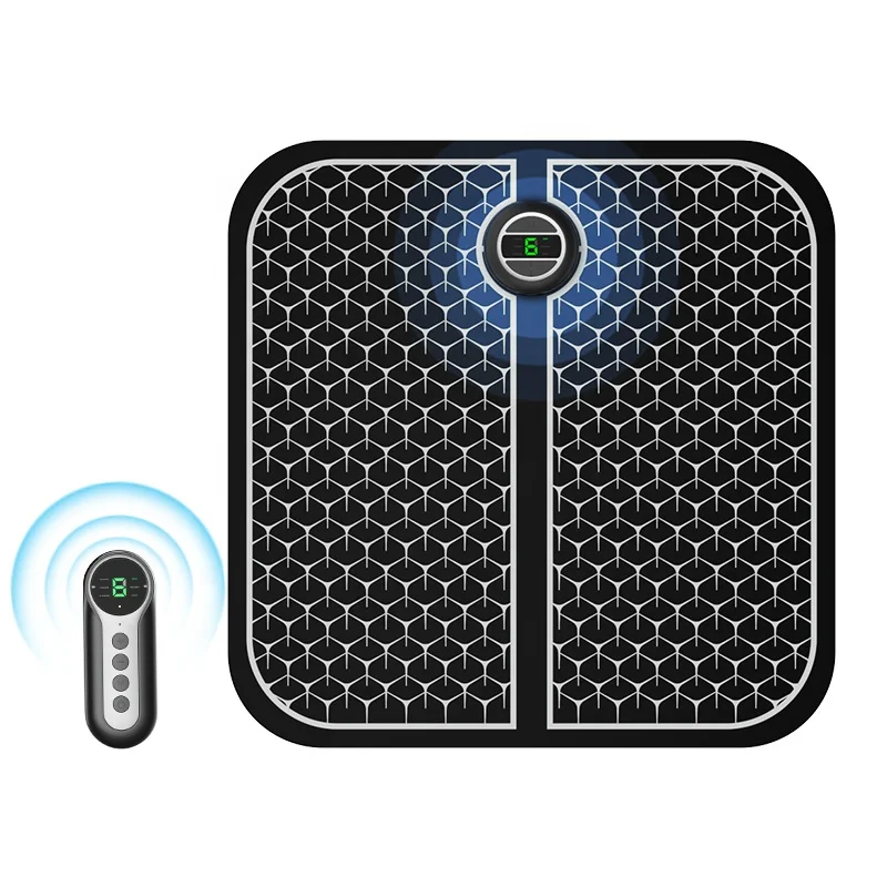 EMS Foot Massage Mat Pad USB Rechargeable Electrical Vibration Shiatsu Tens Pulse Foot Stimulation Massager