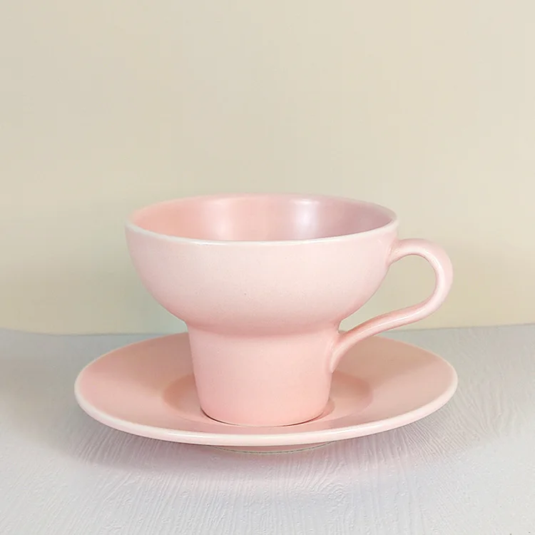 Source Manufacturer Custom Simple and Unadorned 150ml Retro Ceramic Coffee Cup Custom Logo