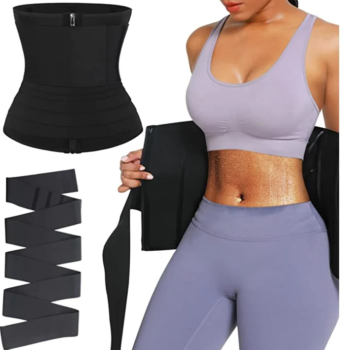 Custom Logo Women Band Steel Bone Slimming Belt Shaper Bandage private label Tummy Wrap Waist Trainer