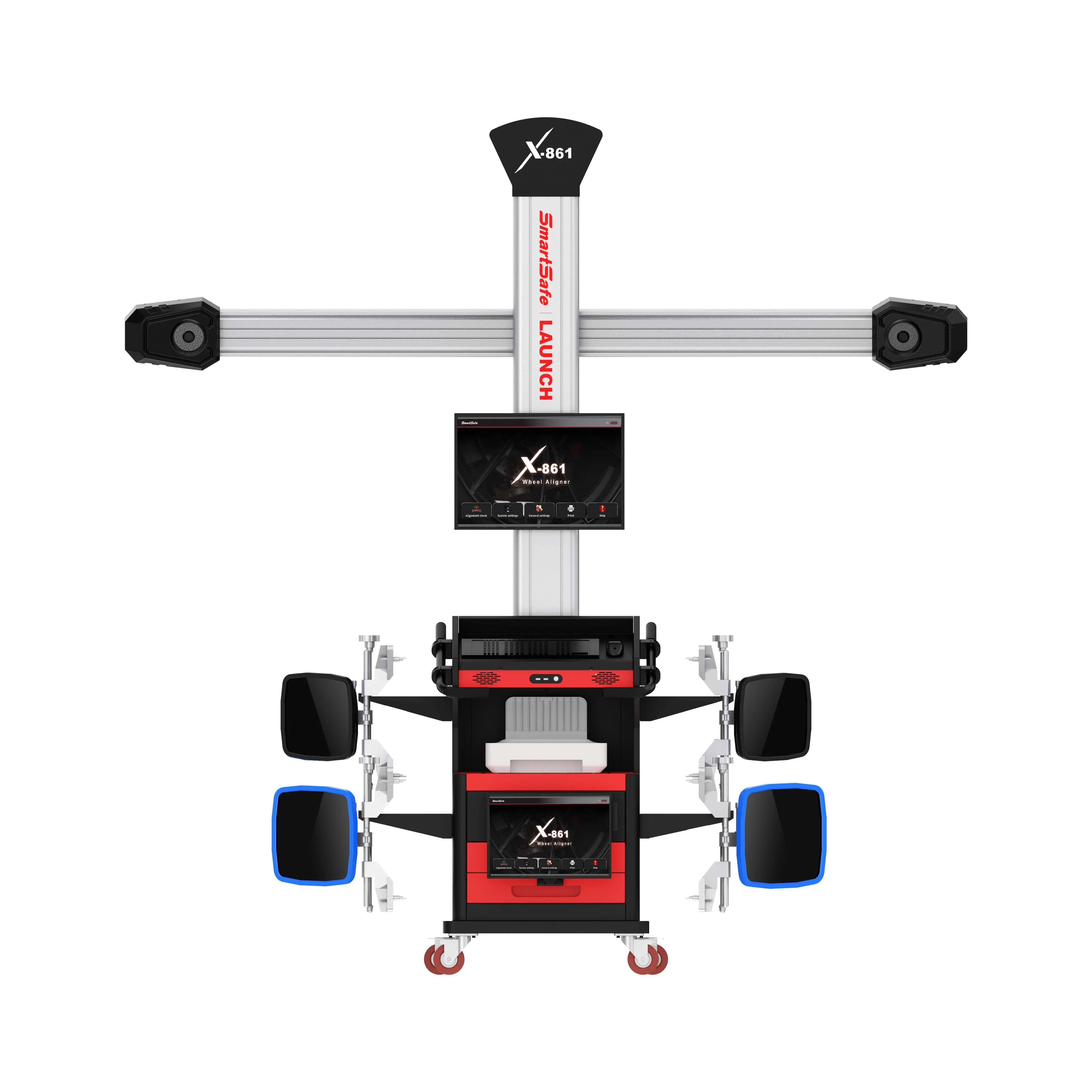 LAUNCH Best Sale X861 PRO Car Wheel Aligner Machine 3D Computer Camera Beam Automatic Track System Multi Station Share