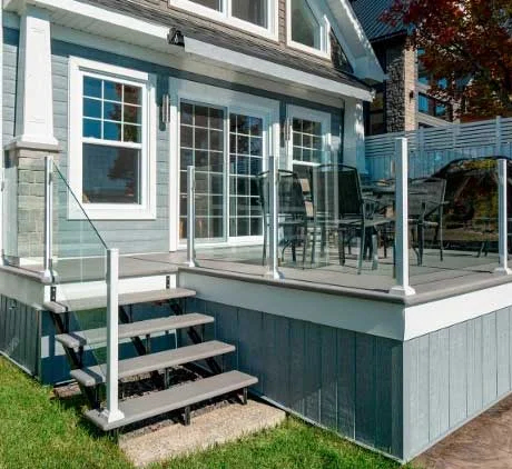 Outerdoor Easy DIY Outdoor Garden Wooden Stair 5-Step Steel Stringer Stair Riser