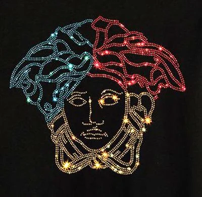 Термотрансферная печать на одежде со стразами горячей фиксации дизайн