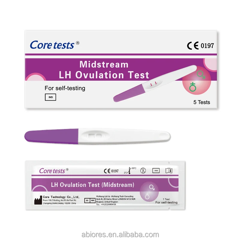 CE approved Coretests LH Ovulation test rapid test for home use self testing